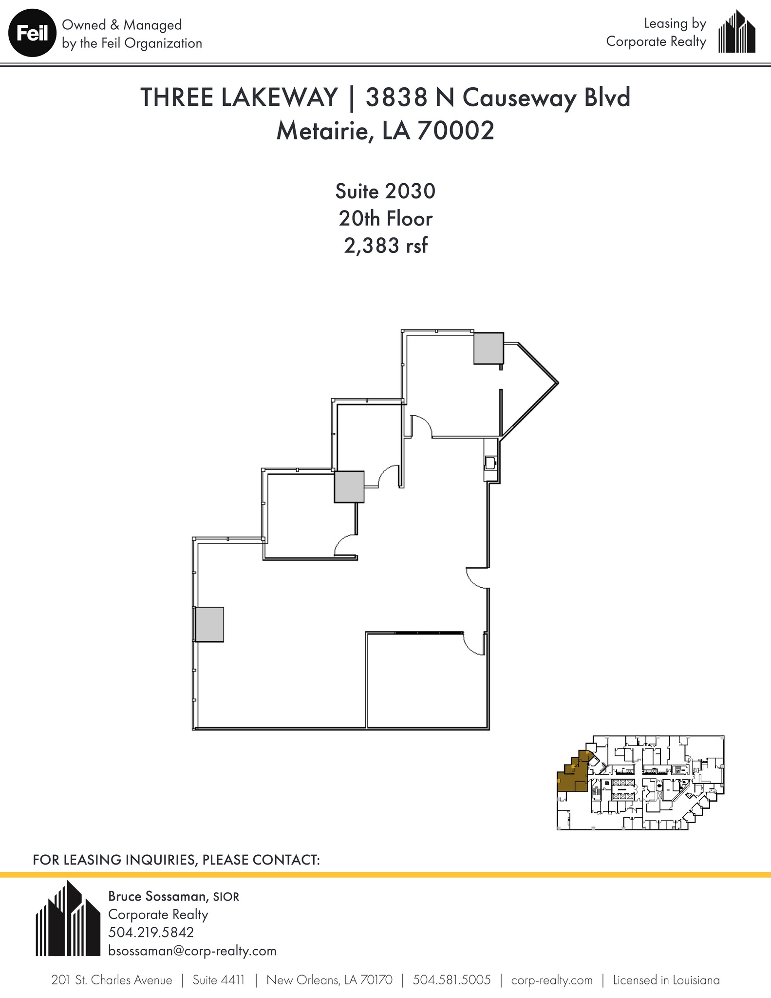 3900 N Causeway Blvd, Metairie, LA for lease Site Plan- Image 1 of 1