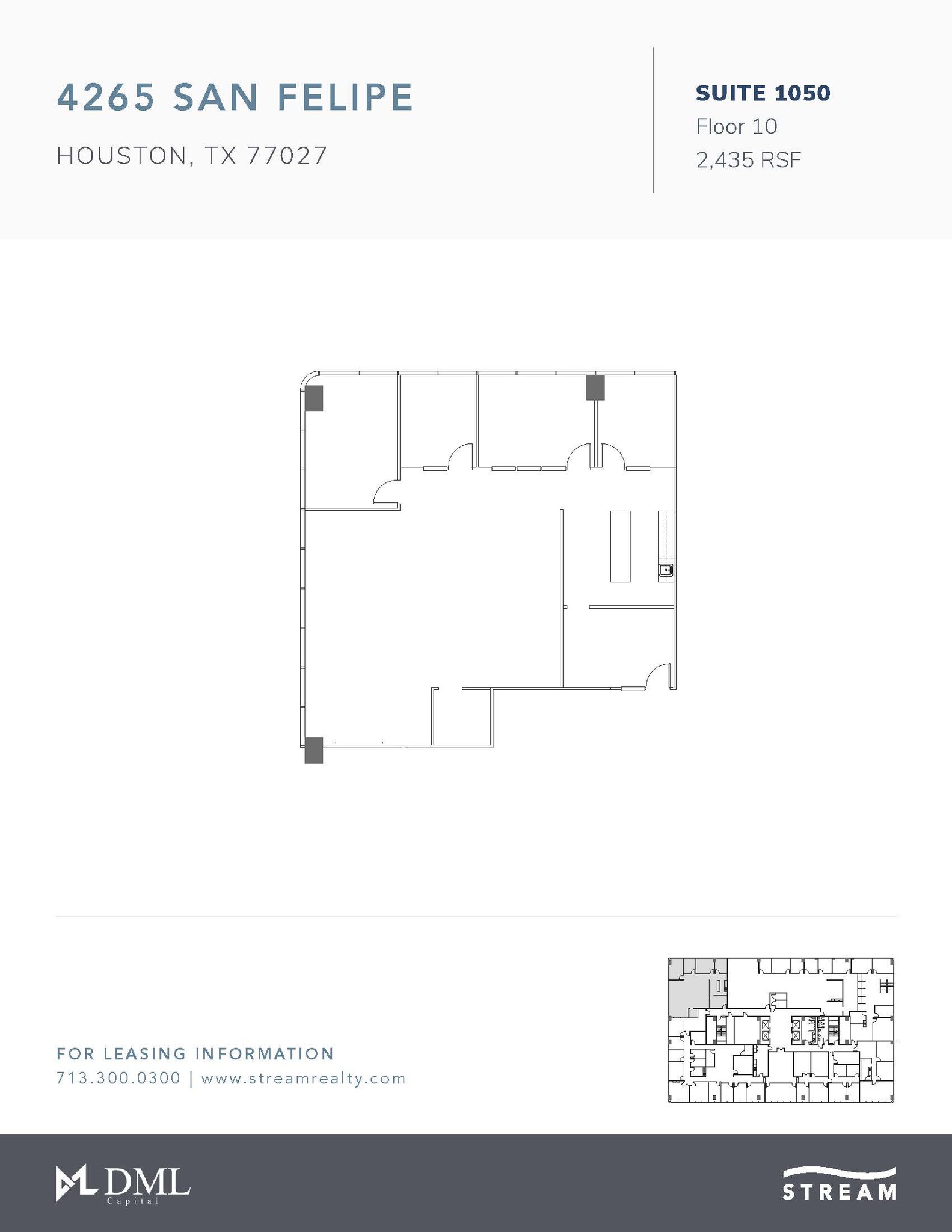 4265 San Felipe St, Houston, TX for lease Floor Plan- Image 1 of 1