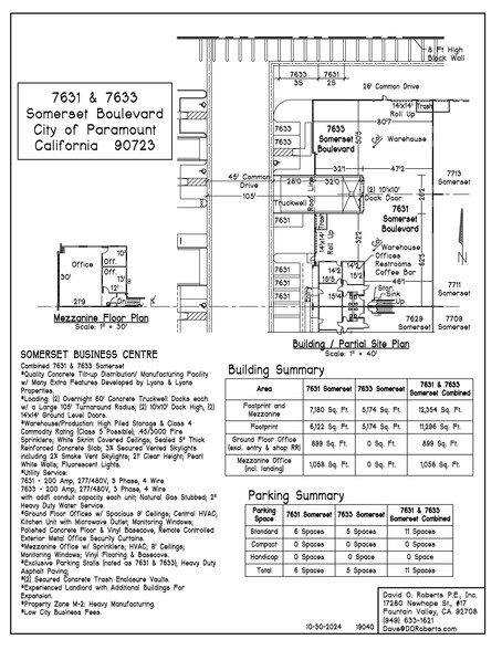 7617-7621 Somerset Blvd, Paramount, CA for lease - Site Plan - Image 1 of 17