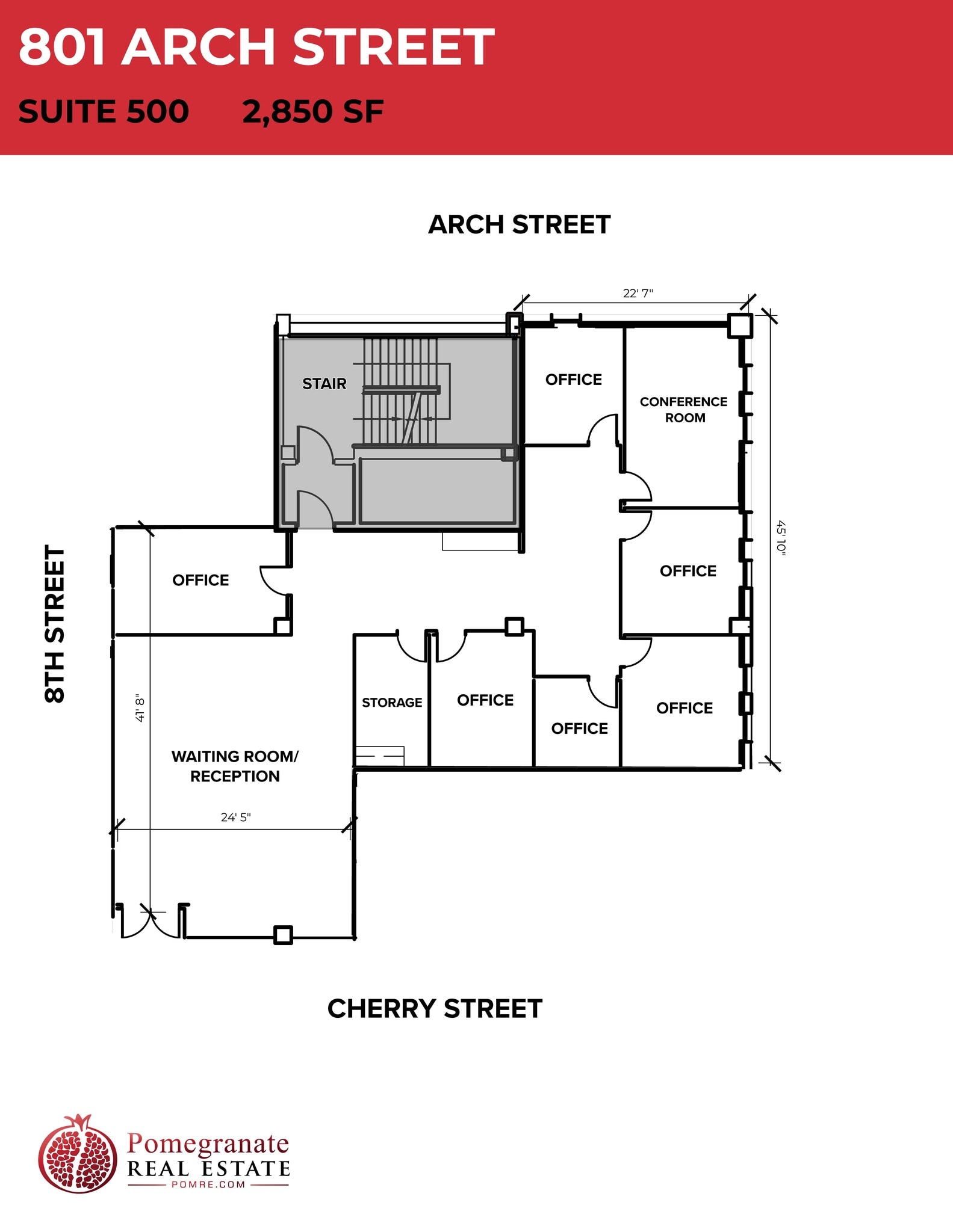801 Arch St, Philadelphia, PA for lease Floor Plan- Image 1 of 1