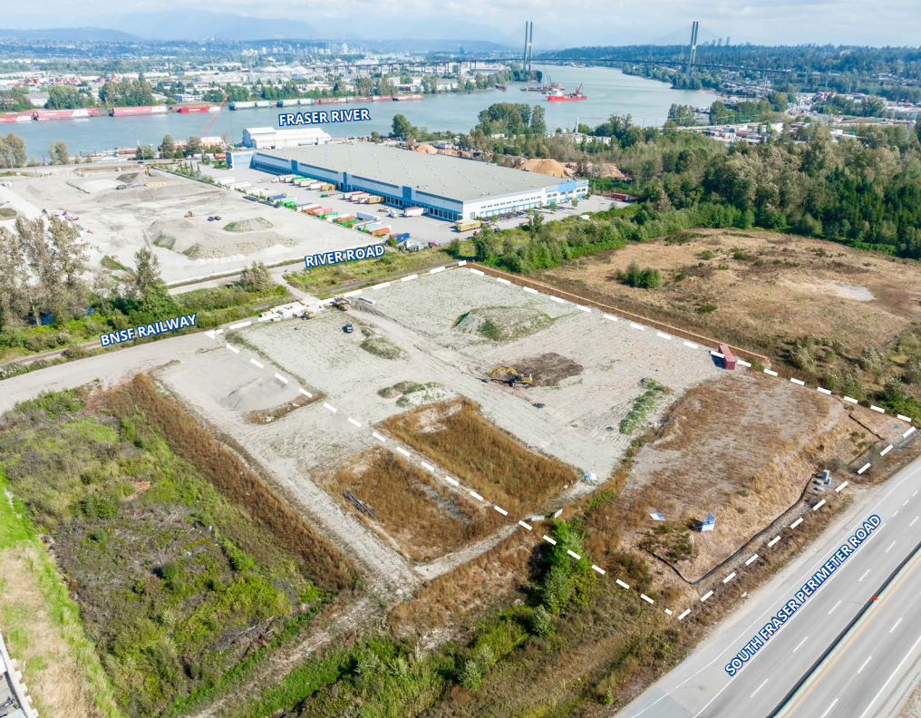 9336-9376 River Rd, Delta, BC for lease Aerial- Image 1 of 3