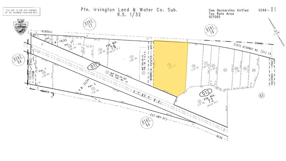 20071 Kendall Dr, San Bernardino, CA for sale - Plat Map - Image 1 of 1