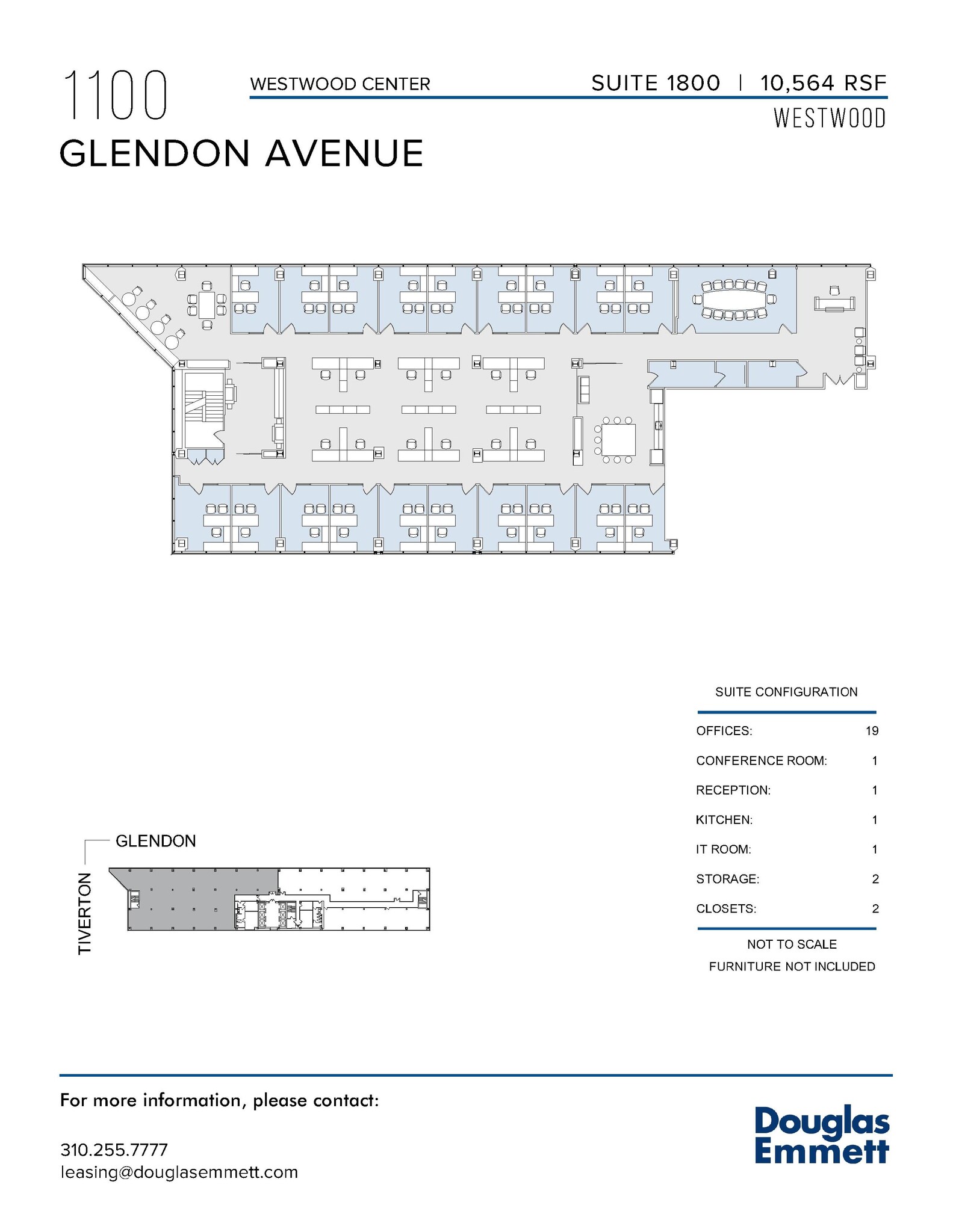 1100 Glendon Ave, Los Angeles, CA for lease Floor Plan- Image 1 of 1