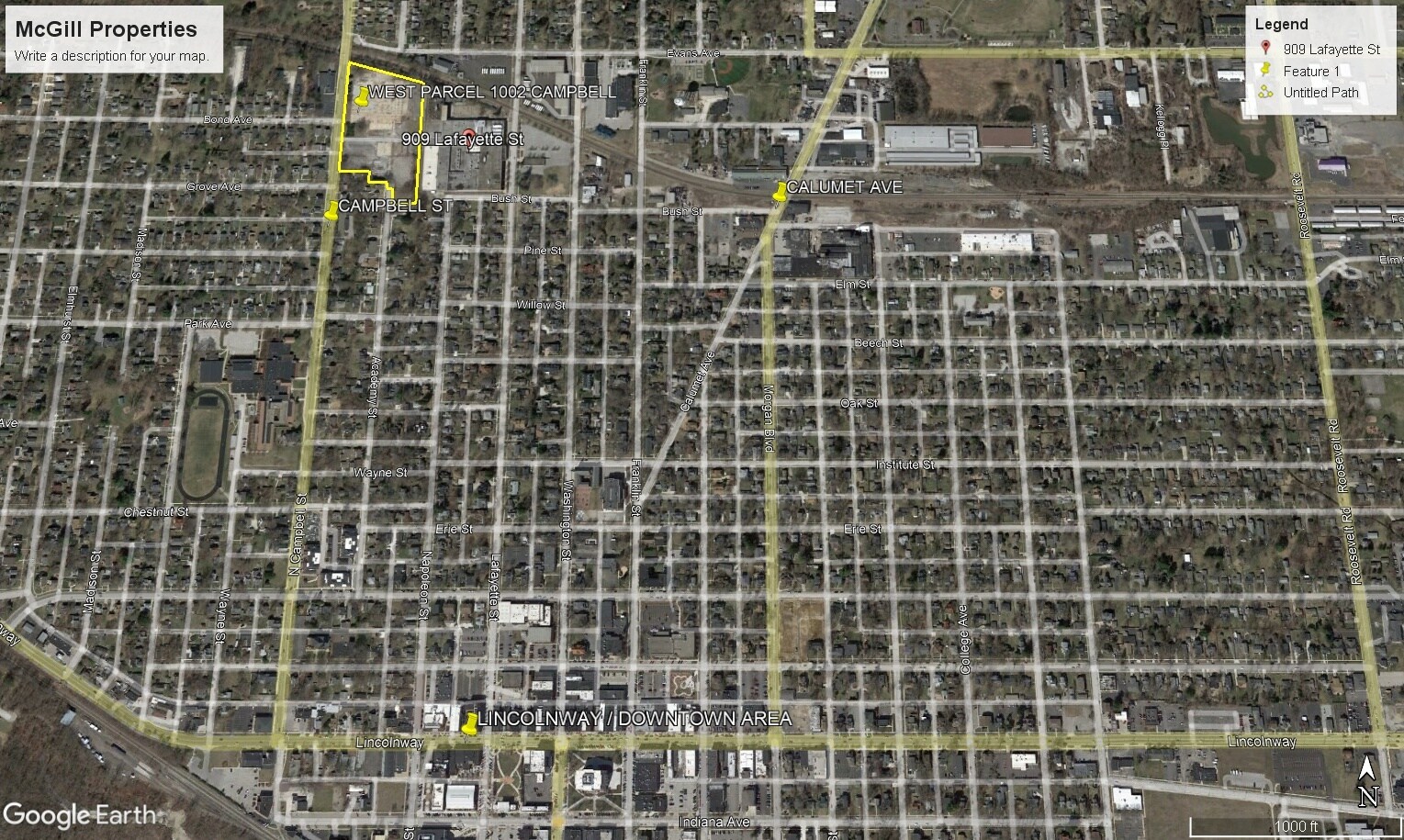 1002 Campbell, Valparaiso, IN 46385 McGill Property West Parcel
