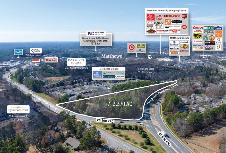 2930 Matthews Township Pkwy, Matthews, NC for lease - Building Photo - Image 1 of 7