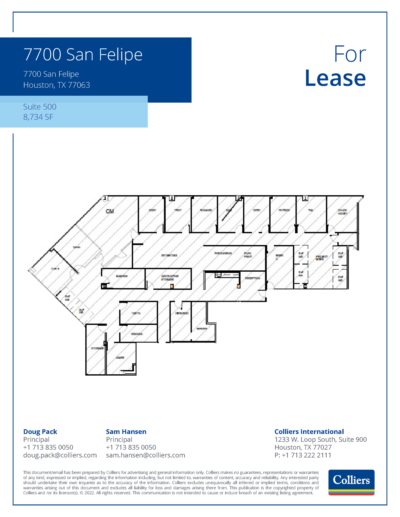 7700 San Felipe St, Houston, TX for lease Floor Plan- Image 1 of 1