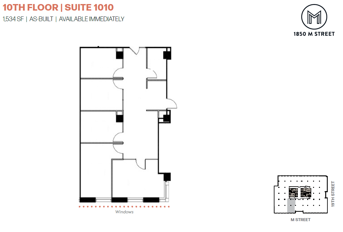 1850 M St NW, Washington, DC for lease Floor Plan- Image 1 of 1