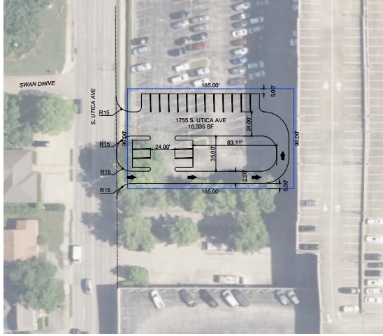 1755 Utica, Tulsa, OK for lease - Site Plan - Image 1 of 3