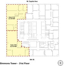 425 W Capitol Ave, Little Rock, AR for lease Floor Plan- Image 2 of 2
