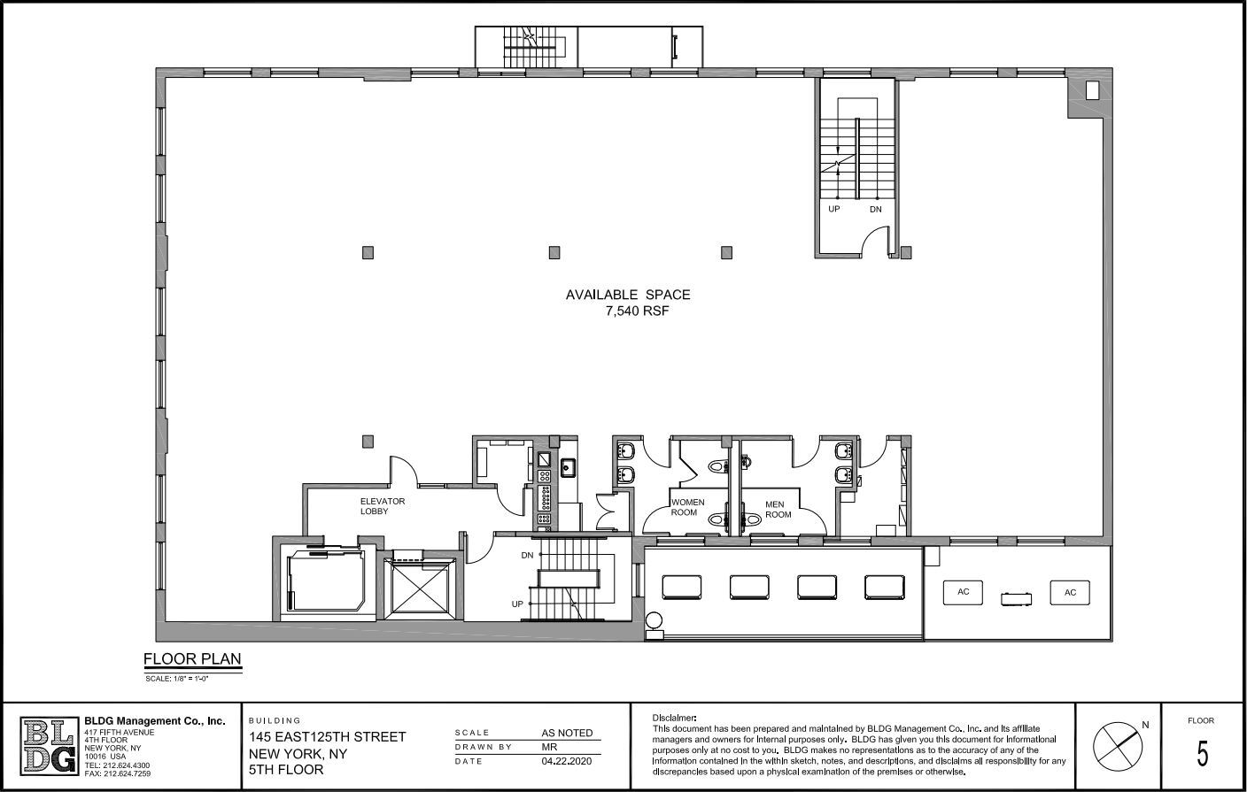 145-147 E 125th St, New York, NY for lease Floor Plan- Image 1 of 1