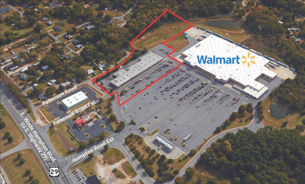 14055 E Wade Hampton Blvd, Greer, SC for lease - Aerial - Image 2 of 3