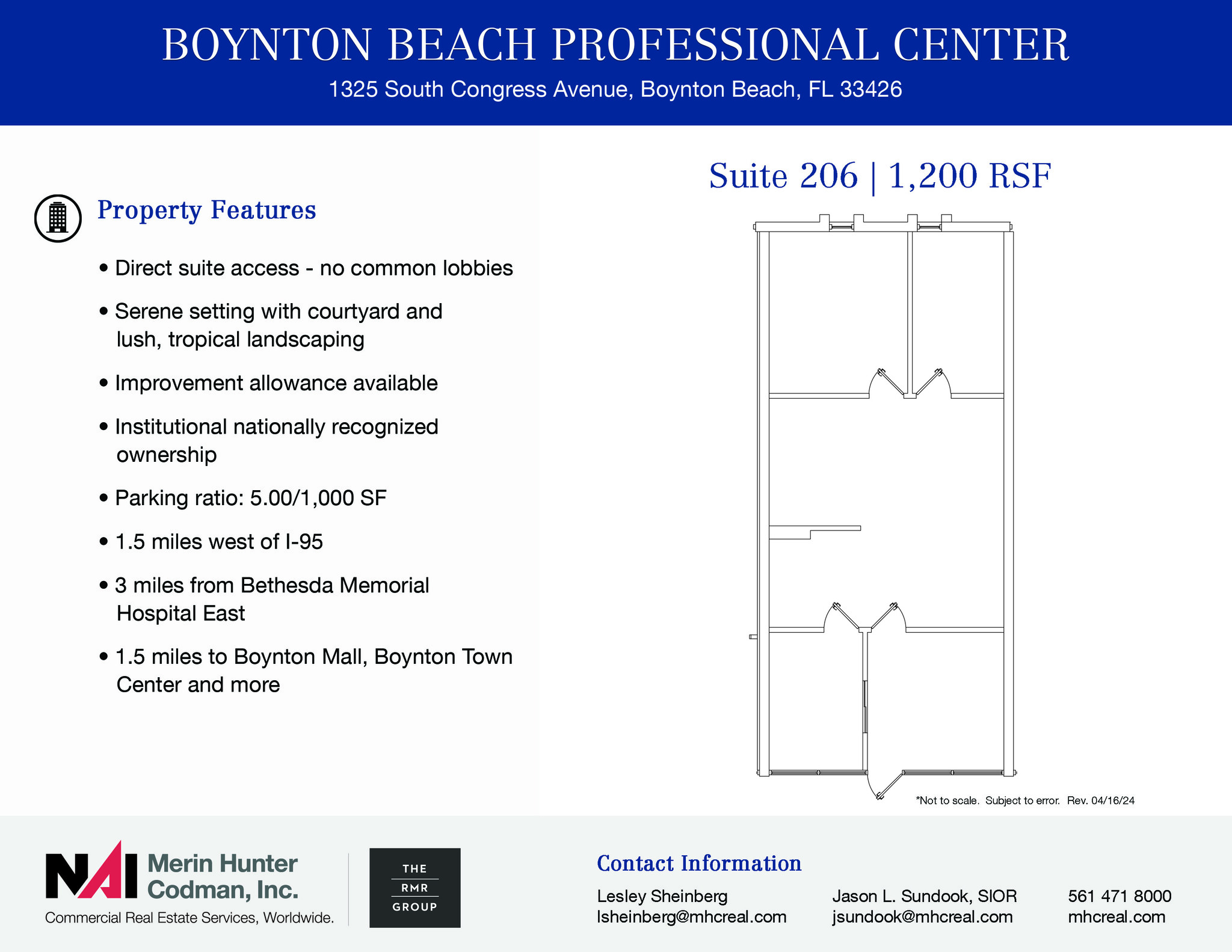 1325 S Congress Ave, Boynton Beach, FL for lease Floor Plan- Image 1 of 2