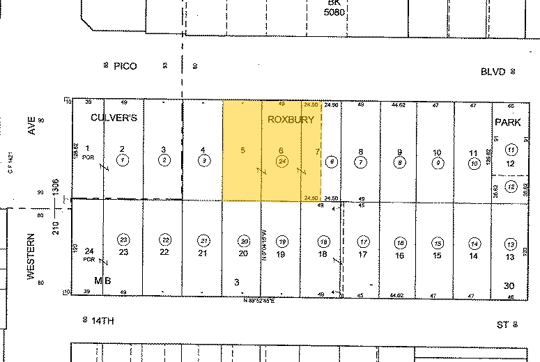 3060-3066 W Pico Blvd, Los Angeles, CA for lease - Plat Map - Image 2 of 16