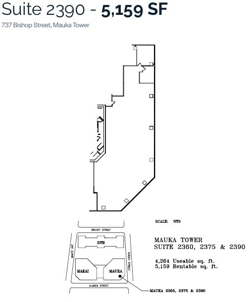 733 Bishop St, Honolulu, HI for lease Floor Plan- Image 1 of 1