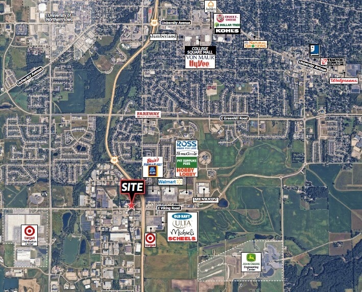 225 Viking Rd, Cedar Falls, IA for sale - Aerial - Image 2 of 5