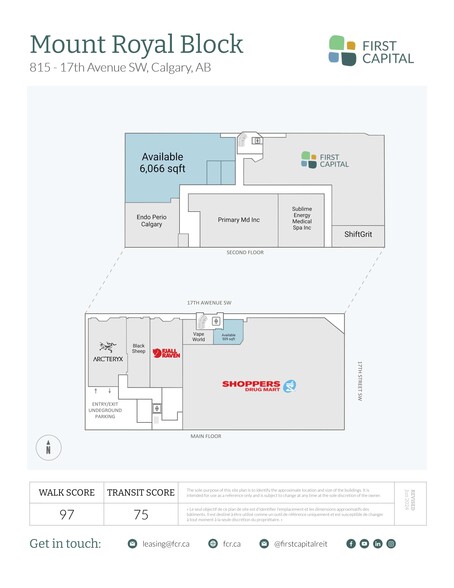 815 17th Ave SW, Calgary, AB for lease - Site Plan - Image 2 of 2