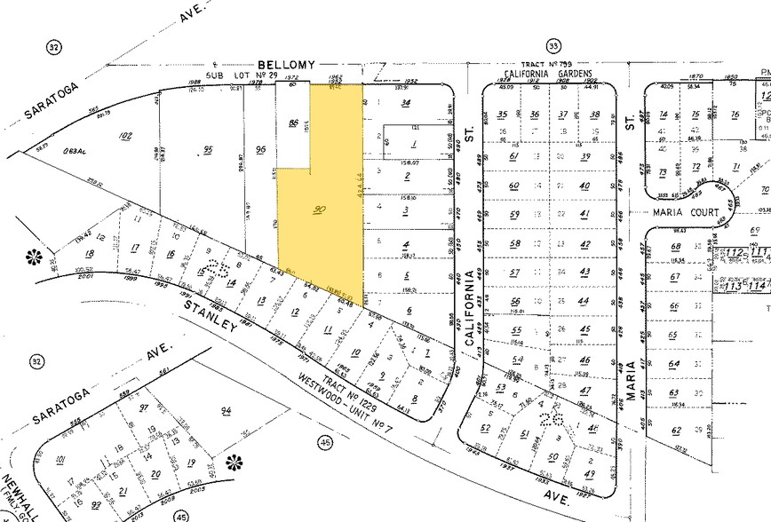 1962 Bellomy St, Santa Clara, CA for sale - Plat Map - Image 3 of 3