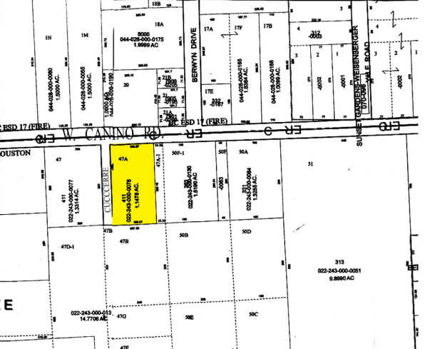 411 W Canino Rd, Houston, TX for sale Plat Map- Image 1 of 1