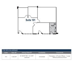 5762 Bolsa Ave, Huntington Beach, CA for lease Floor Plan- Image 1 of 1