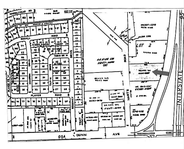 10885 Harts Rd, Jacksonville, FL for sale - Plat Map - Image 1 of 1