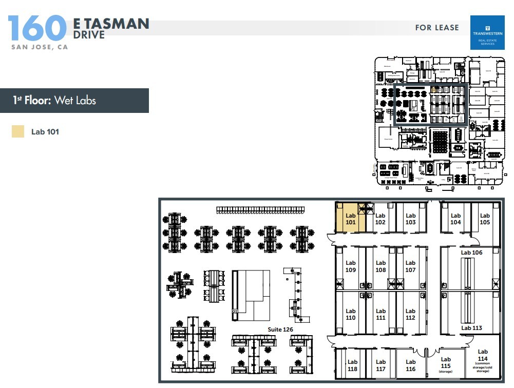 160 E Tasman Dr, San Jose, CA for lease Floor Plan- Image 1 of 3