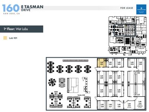 160 E Tasman Dr, San Jose, CA for lease Floor Plan- Image 1 of 3