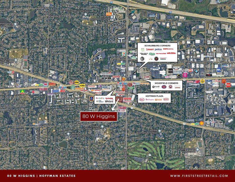 80 W Higgins Rd, Hoffman Estates, IL for lease - Aerial - Image 1 of 4