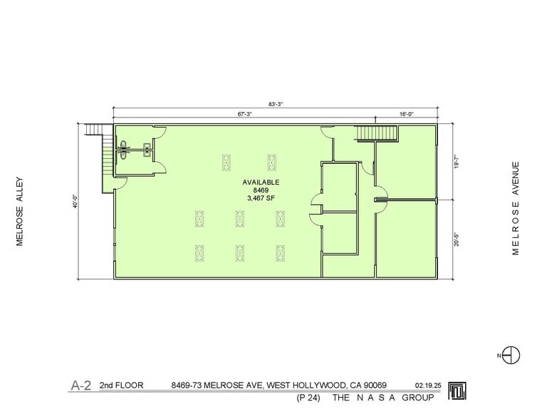 8469-8473 Melrose Ave, West Hollywood, CA for lease - Floor Plan - Image 2 of 8