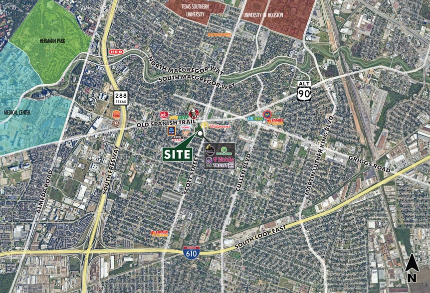 6120 Scott St, Houston, TX for lease - Aerial - Image 3 of 27