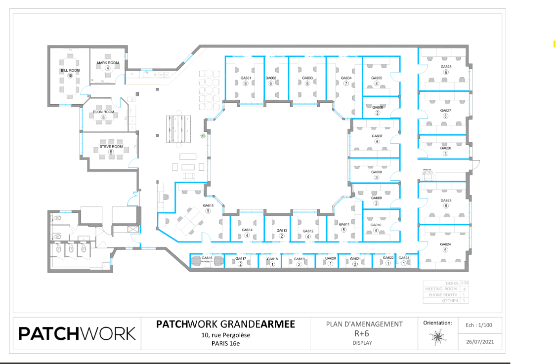 10 Rue Pergolèse, Paris for lease Typical Floor Plan- Image 1 of 1