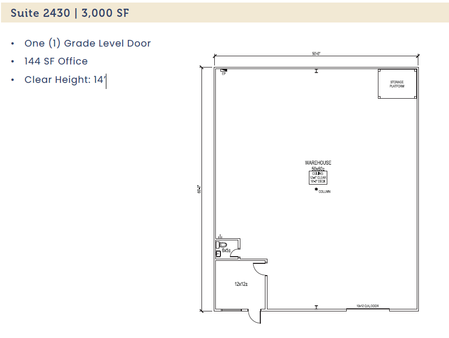 2412-2438 Minnis Dr, Haltom City, TX for lease Floor Plan- Image 1 of 1