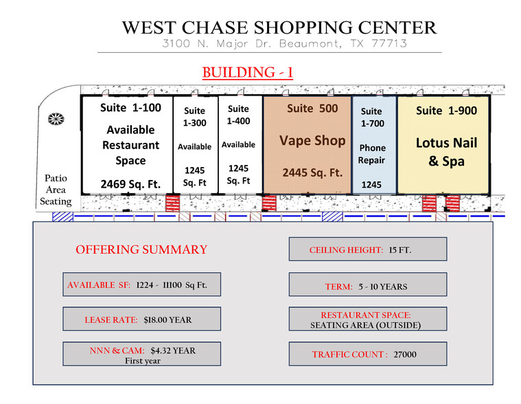 3100 N. Major Drive, Beaumont, TX for lease - Floor Plan - Image 2 of 4