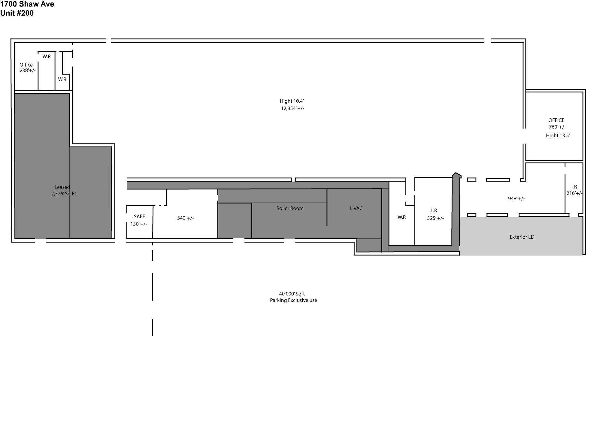 1700 Shaw Ave, Cleveland, OH for lease Floor Plan- Image 1 of 1