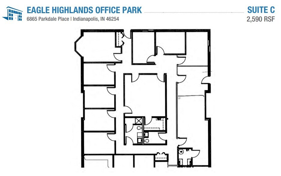 6825 Parkdale Pl, Indianapolis, IN for lease - Floor Plan - Image 3 of 4