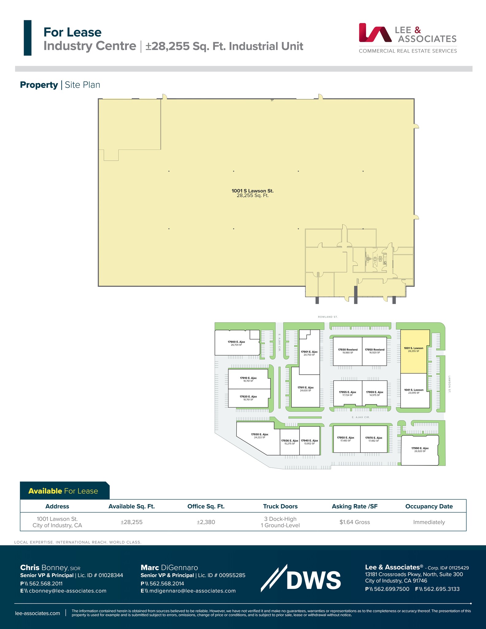 1001-1041 S Lawson St, City Of Industry, CA for lease Site Plan- Image 1 of 2