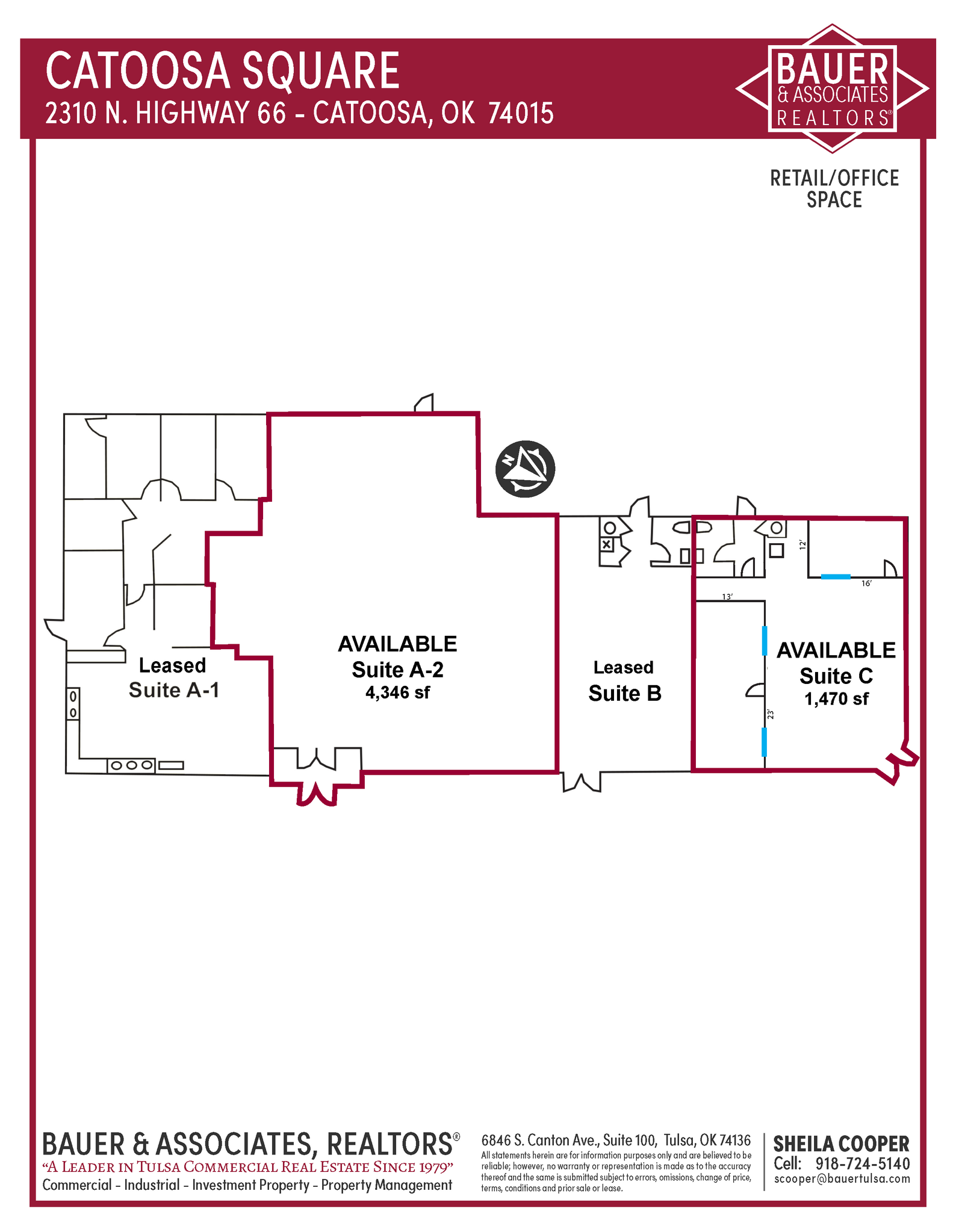 2310 N Highway 66, Catoosa, OK for lease Floor Plan- Image 1 of 1