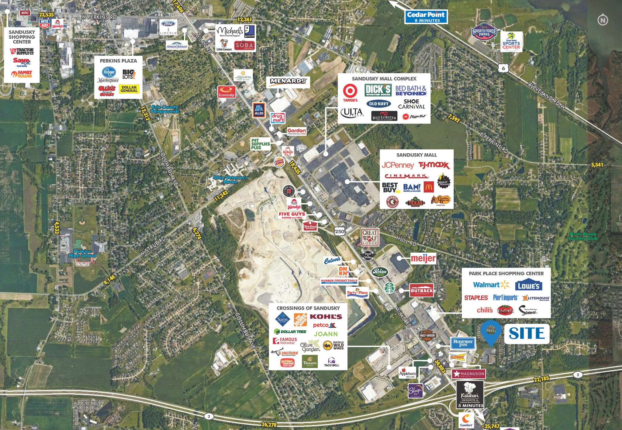 5500 Milan Rd, Sandusky, OH 44870 Park Place Shopping Center
