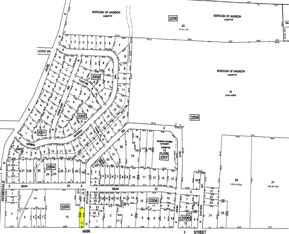 230 Main St, Madison, NJ for sale Plat Map- Image 1 of 1