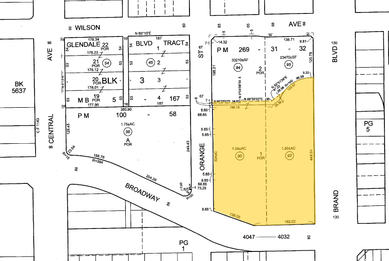 101 N Brand Blvd, Glendale, CA for sale Plat Map- Image 1 of 1