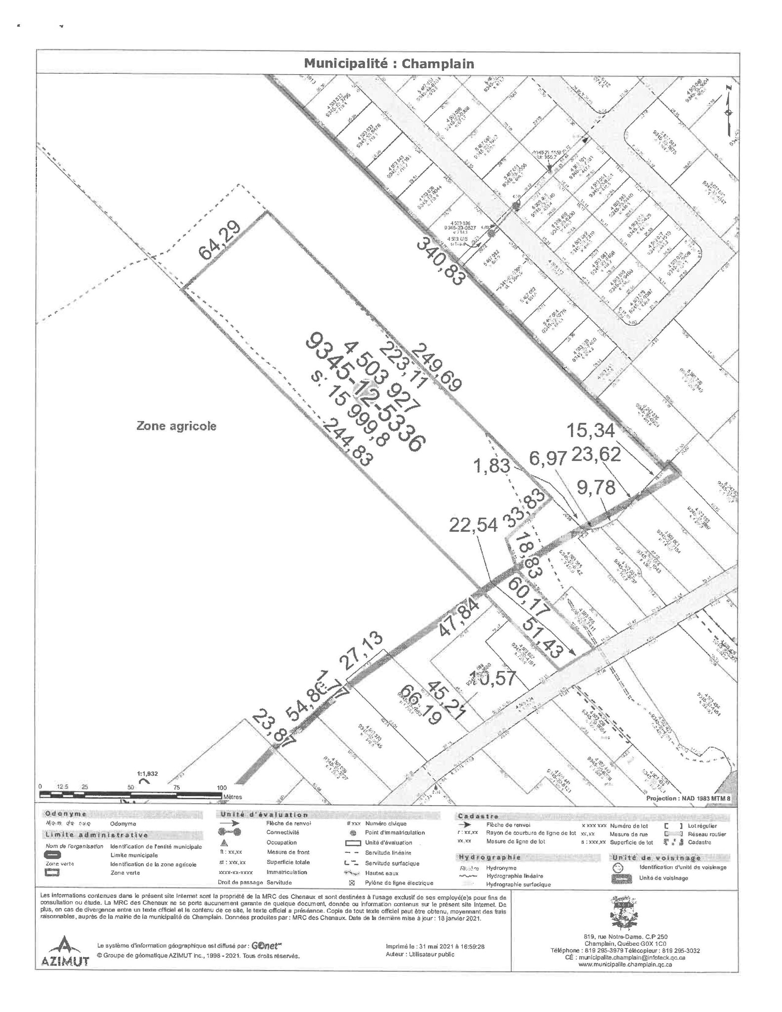 897 Rue Notre-Dame, Champlain, QC for sale Site Plan- Image 1 of 2