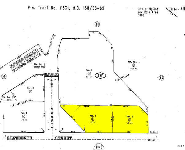 1125 E 16th St, Upland, CA for lease - Plat Map - Image 3 of 4