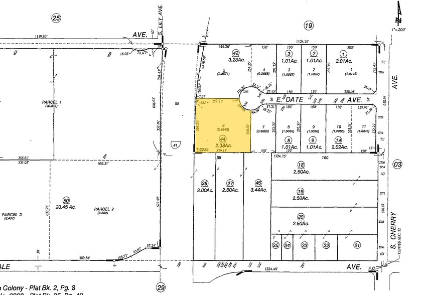 2246 E Date Ave, Fresno, CA for sale - Plat Map - Image 1 of 1