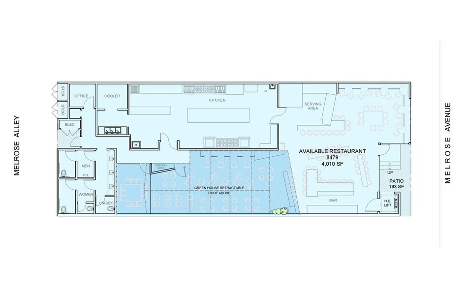 8479 Melrose Ave, West Hollywood, CA for lease - Floor Plan - Image 2 of 6
