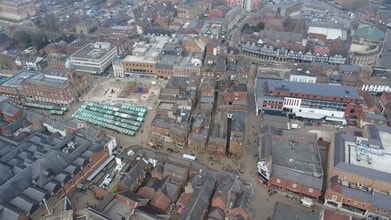 8-10 Central Pavement, Chesterfield, DBY - AERIAL  map view