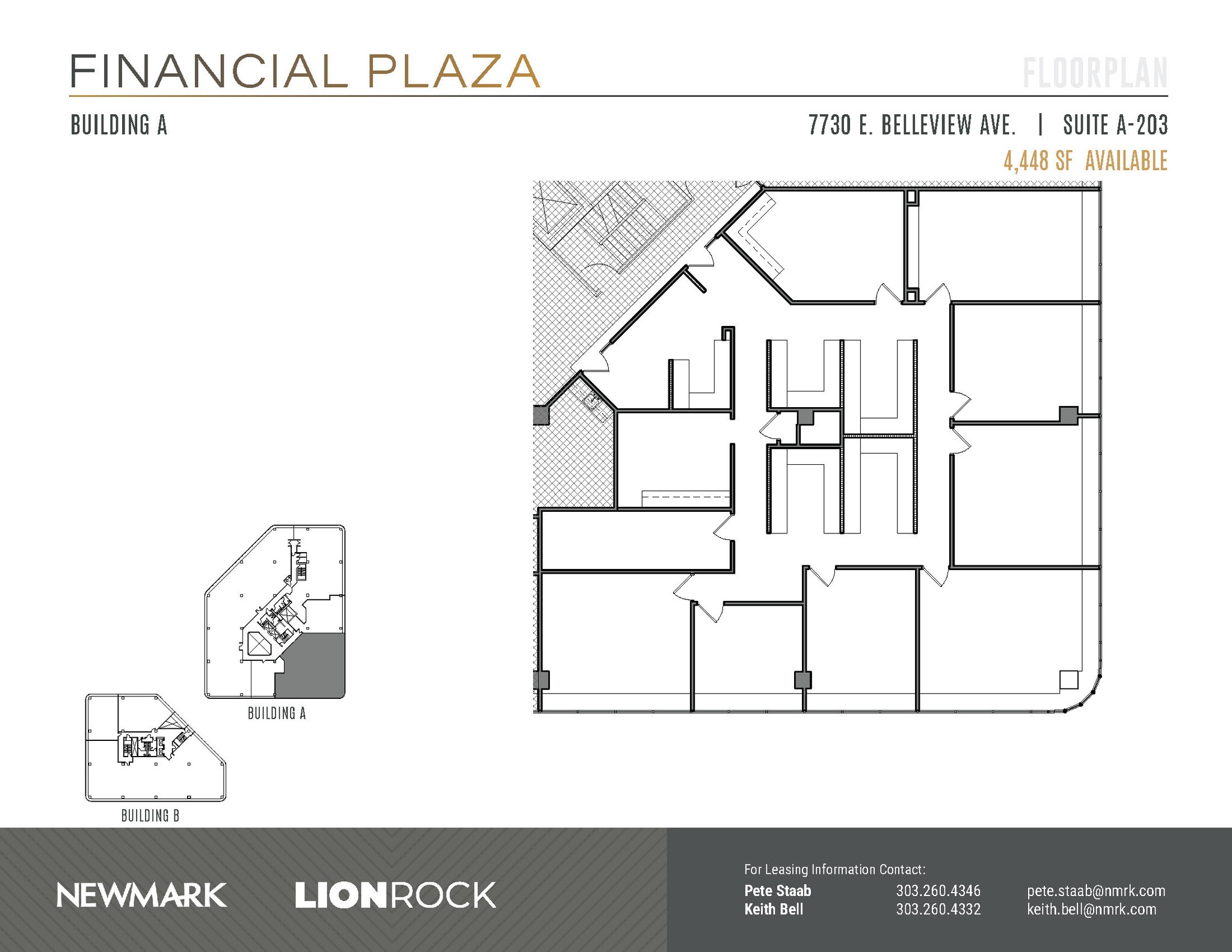 7730 E Belleview Ave, Greenwood Village, CO for lease Floor Plan- Image 1 of 2