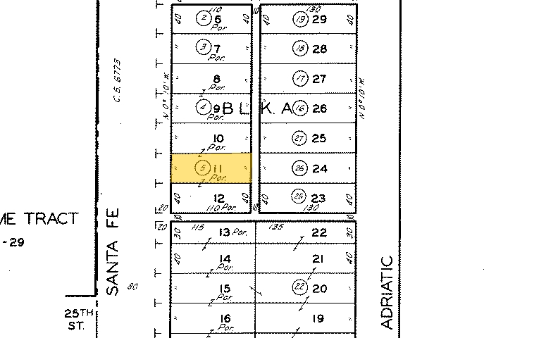 2530-2542 Santa Fe Ave, Long Beach, CA for lease - Plat Map - Image 3 of 5