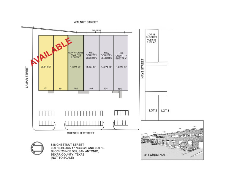 818 Chestnut St, San Antonio, TX for lease - Site Plan - Image 2 of 3