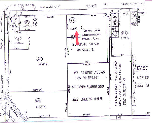 2135 E University Dr, Mesa, AZ for lease - Plat Map - Image 2 of 5