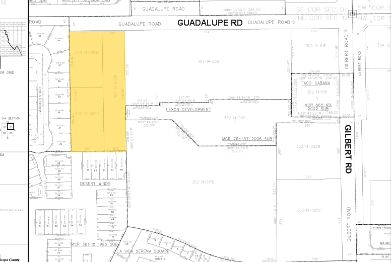 201 W Guadalupe Rd, Gilbert, AZ for lease - Plat Map - Image 2 of 17