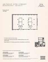 416 W 13th St, New York, NY for lease Floor Plan- Image 1 of 8